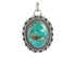 Sterling Silver Natural Turquoise Artisan Pendant, (SP-5972)